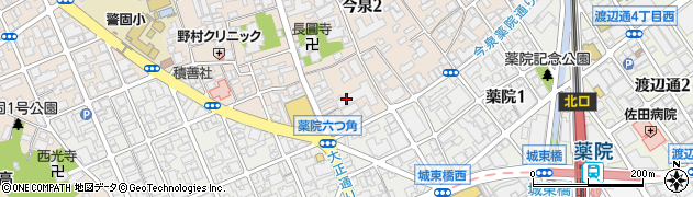 福岡県福岡市中央区今泉2丁目3周辺の地図