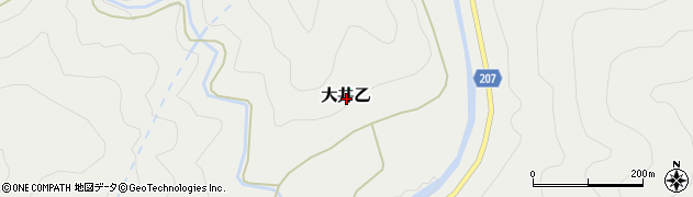 高知県安芸市大井乙周辺の地図