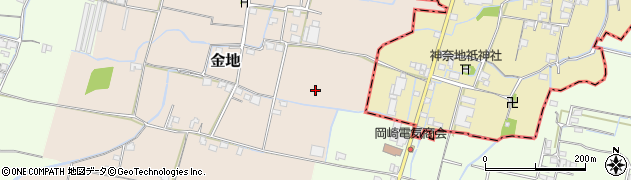 高知県南国市金地周辺の地図
