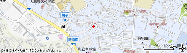川子入口周辺の地図