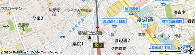 福岡県福岡市中央区渡辺通4丁目11周辺の地図