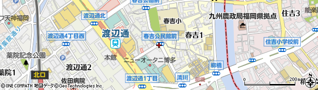 春吉公民館前周辺の地図