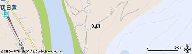 和歌山県西牟婁郡白浜町矢田周辺の地図