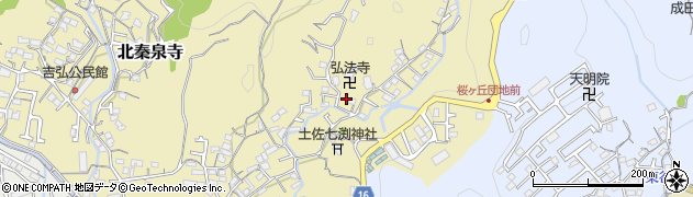 高知県高知市北秦泉寺724周辺の地図