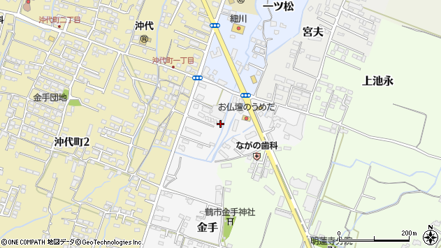 〒871-0013 大分県中津市金手の地図