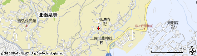 高知県高知市北秦泉寺722周辺の地図