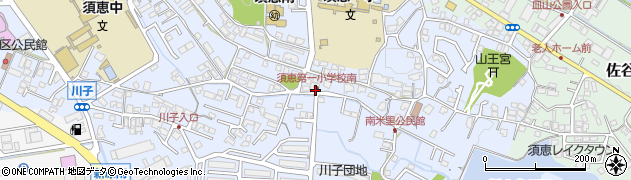 須恵第一小学校南周辺の地図