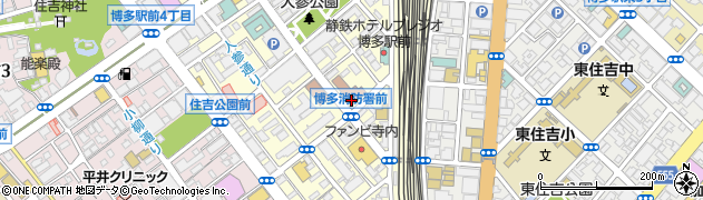福岡市消防局博多消防署周辺の地図