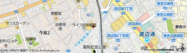 福岡宝石市場周辺の地図