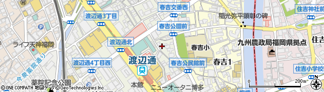 福岡県福岡市中央区渡辺通1丁目周辺の地図