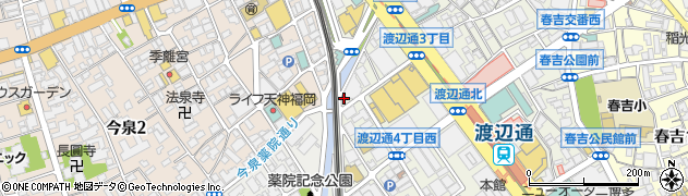 福岡県福岡市中央区渡辺通4丁目周辺の地図
