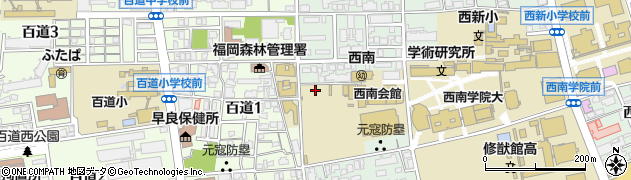 福岡県福岡市早良区西新7丁目周辺の地図