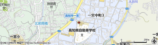 一宮高知県自動車学校入校お問い合わせ用周辺の地図