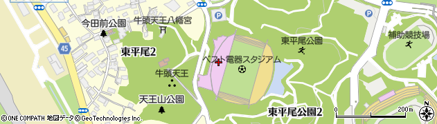博多の森球技場周辺の地図
