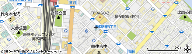 博多もつ鍋と福岡の地酒 味処 一寸 博多駅周辺の地図