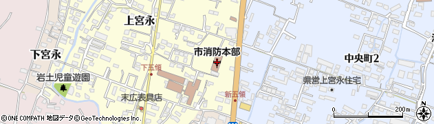中津市消防署救急係周辺の地図