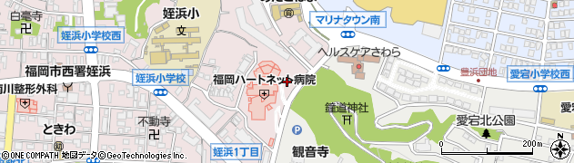 姪浜東公園周辺の地図