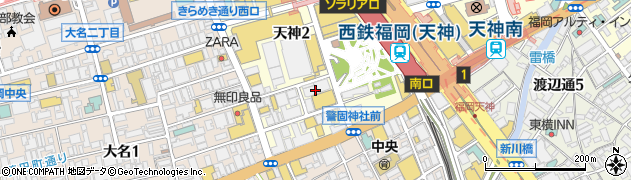 ドコモショップ天神中央店周辺の地図
