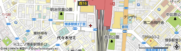 株式会社ＪＲ博多シティ周辺の地図