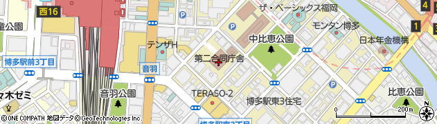 九州防衛局契約課周辺の地図