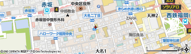 四谷学院　個別指導教室・福岡天神教室周辺の地図