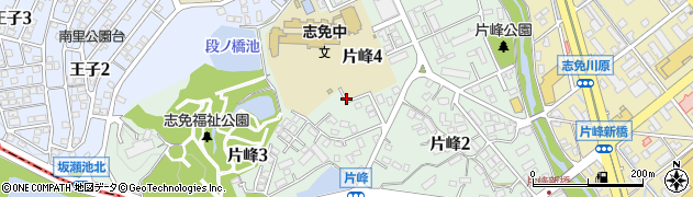 福岡県糟屋郡志免町片峰周辺の地図
