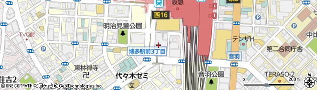 博多郵便局（博多北郵便局博多駅前分室）周辺の地図