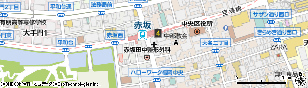 共栄火災海上保険株式会社　九州支店福岡支社周辺の地図