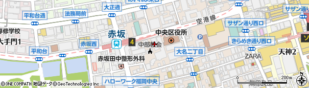 福岡中央シャッター販売周辺の地図
