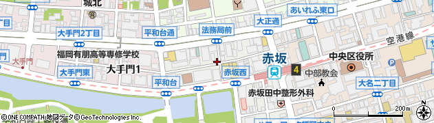 福岡県福岡市中央区赤坂1丁目15-1周辺の地図