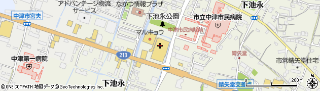 ゲオ中津店周辺の地図