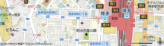 ＪＲ九州福岡本社　総合企画本部・クルーズトレインツアーデスク周辺の地図