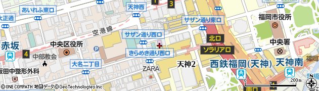 ほけんの窓口　福岡天神支店周辺の地図