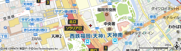 福岡信用金庫本店周辺の地図