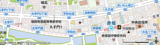 福岡県福岡市中央区赤坂1丁目15周辺の地図