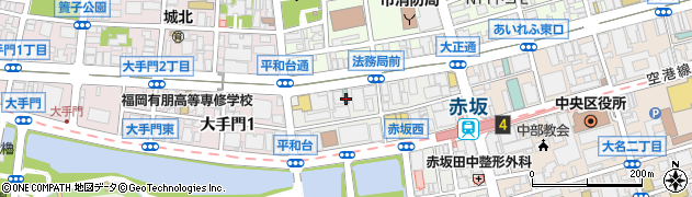 福岡県福岡市中央区赤坂1丁目15-31周辺の地図