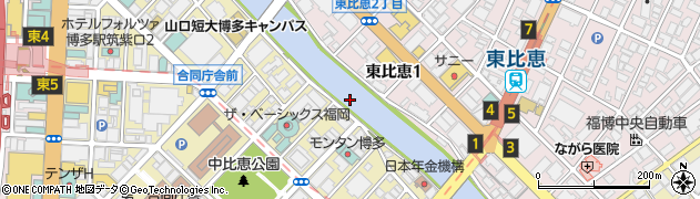 御笠川周辺の地図