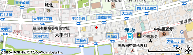 福岡県福岡市中央区赤坂1丁目15-32周辺の地図