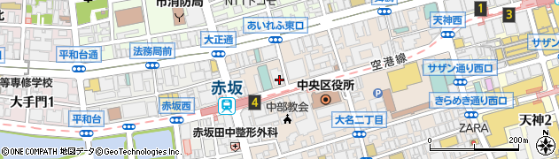 株式会社福岡中央銀行　従組書記局周辺の地図