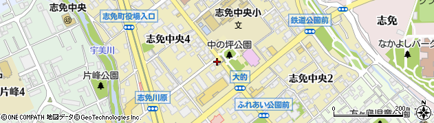 福岡県糟屋郡志免町志免中央周辺の地図