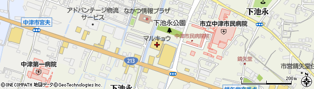 マルキョウ中津店周辺の地図