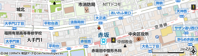 福岡県福岡市中央区赤坂1丁目14-35周辺の地図