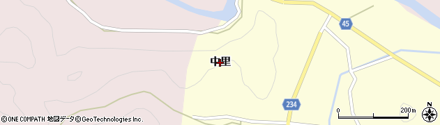 和歌山県那智勝浦町（東牟婁郡）中里周辺の地図