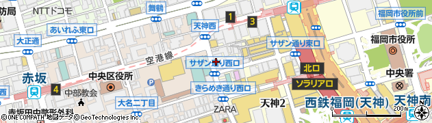 カラオケ館 天神西通り店周辺の地図