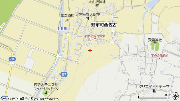 〒781-5223 高知県香南市野市町西佐古の地図