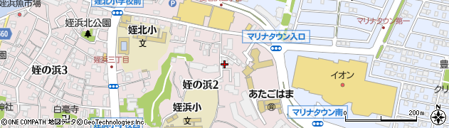 姪浜6号公園周辺の地図