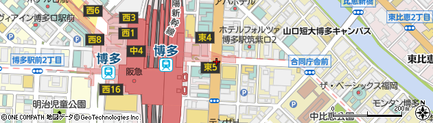 博多駅（筑紫口）周辺の地図