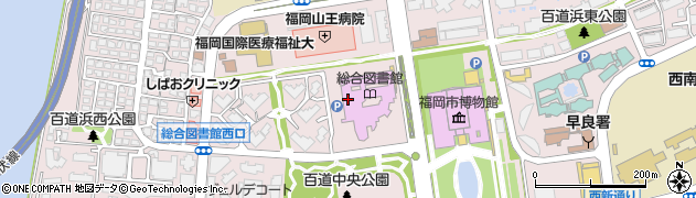 福岡市総合図書館周辺の地図