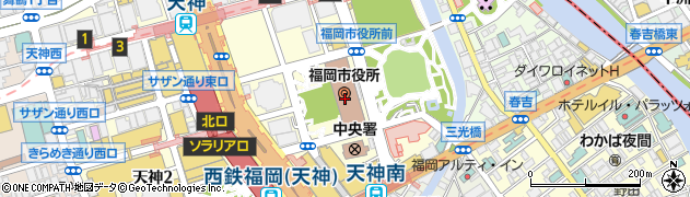 福岡市周辺の地図