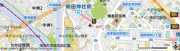 天然温泉袖湊の湯ドーミーインＰＲＥＭＩＵＭ博多・キャナルシティ前周辺の地図